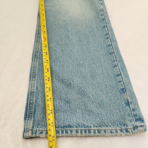 Zara Jeans Women's 6 Blue Light Wash Straight Leg Retro Grunge Classic Boho Chic - Picture 13 of 15